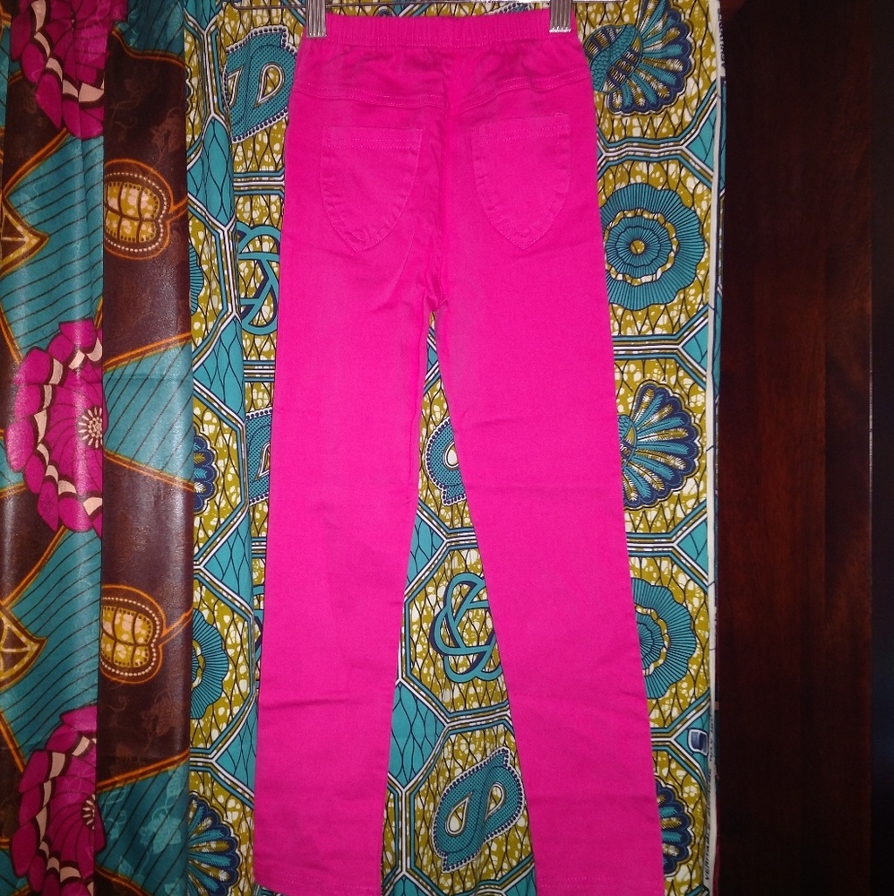 New Size 7/8 Girls' Pink Cotton Leggings